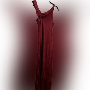 Topshop Burgundy Assymetrical Midi Dress | Sz 6